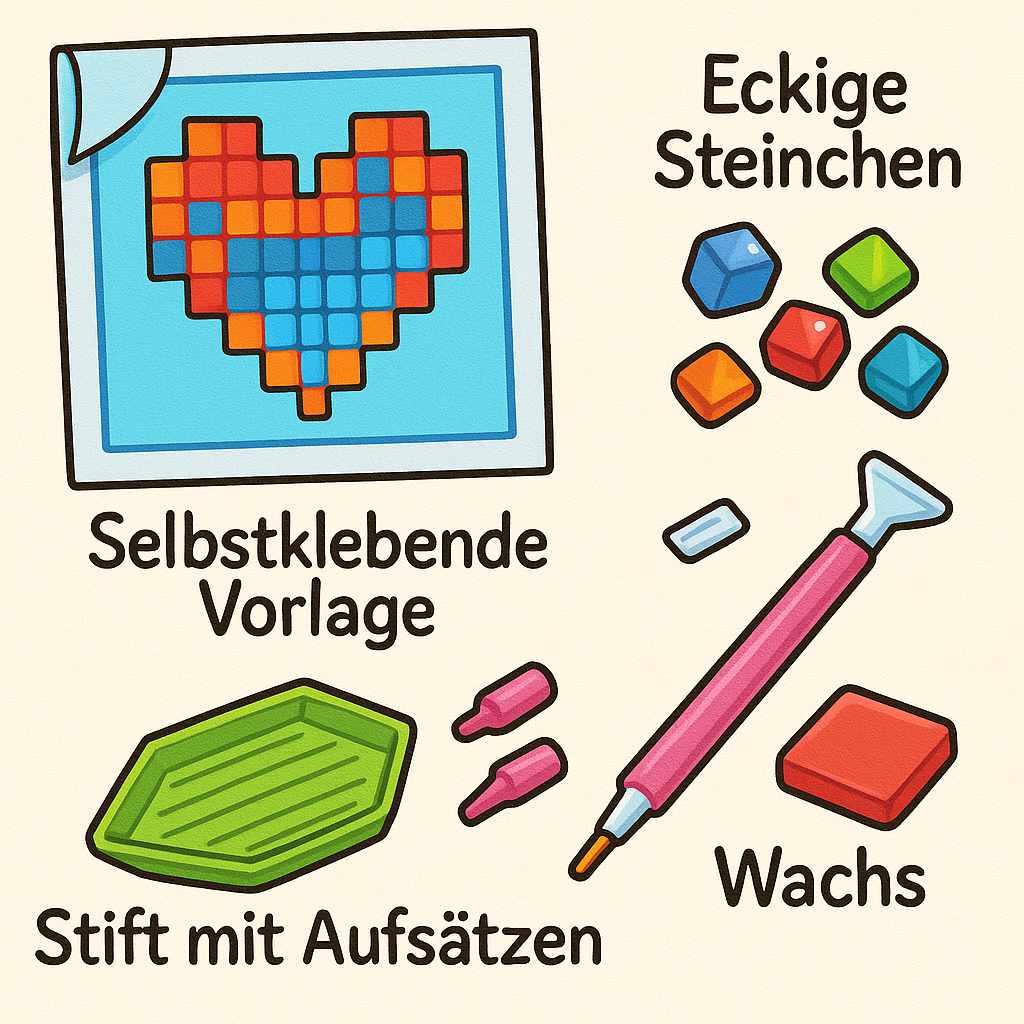 Diamond Painting Kit Bunte Alpakas Lamas bunt 40x30