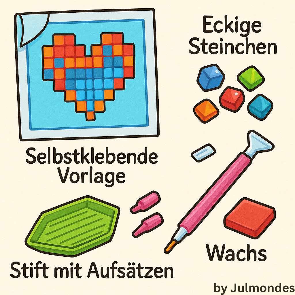 Diamond Painting Kit 30x40 Bunter Löwe