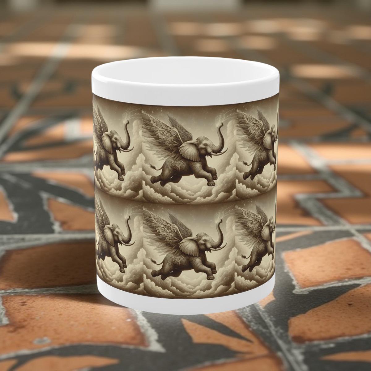 Elefanten Tasse - Fantasy Tasse - Geschenkidee für Elefanten Liebhaber - Elefanten Fee - Fantasy Gift Idea